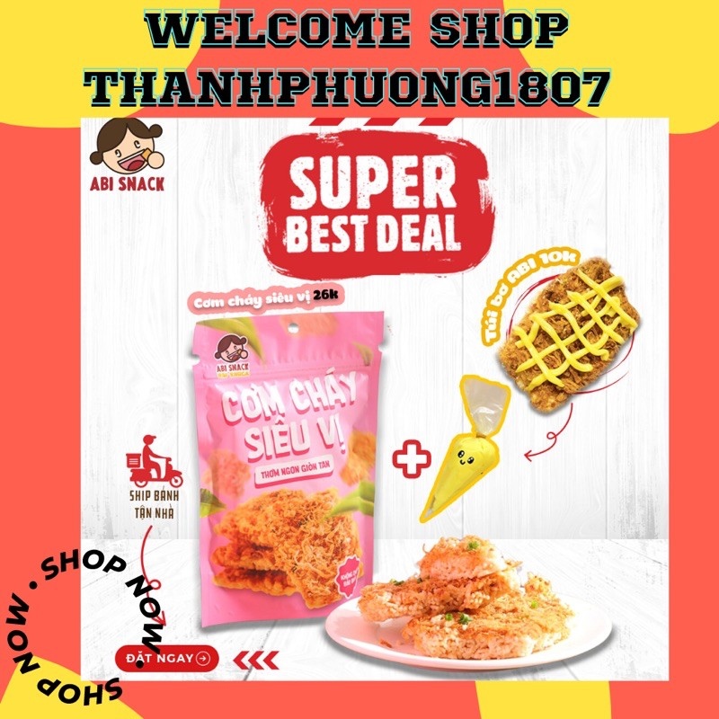COMBO CƠM CHÁY KÈM TUÝP BƠ SIÊU BÉO NGON