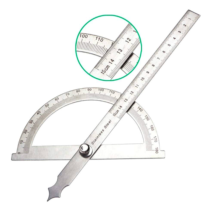 Thước đo góc 180 độ bằng thép không gỉ