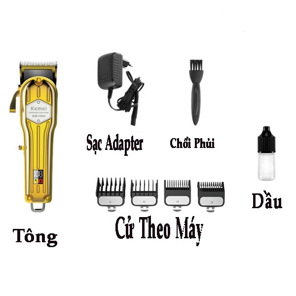 Tông đơ cắt tóc kemei KM 1984 công suất 8w