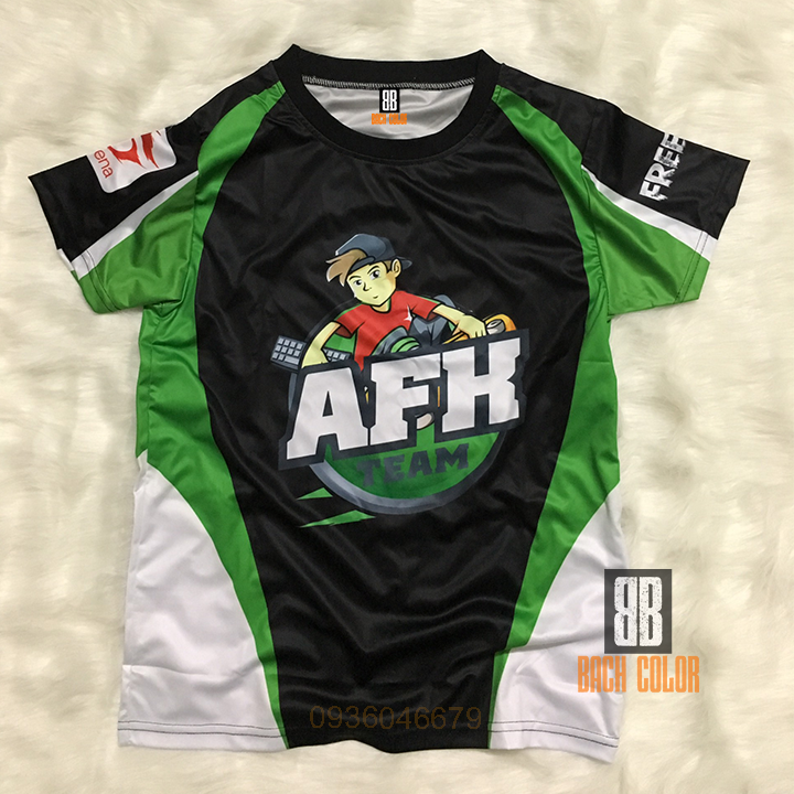 Áo Free Fire Team AFK Đen 3D