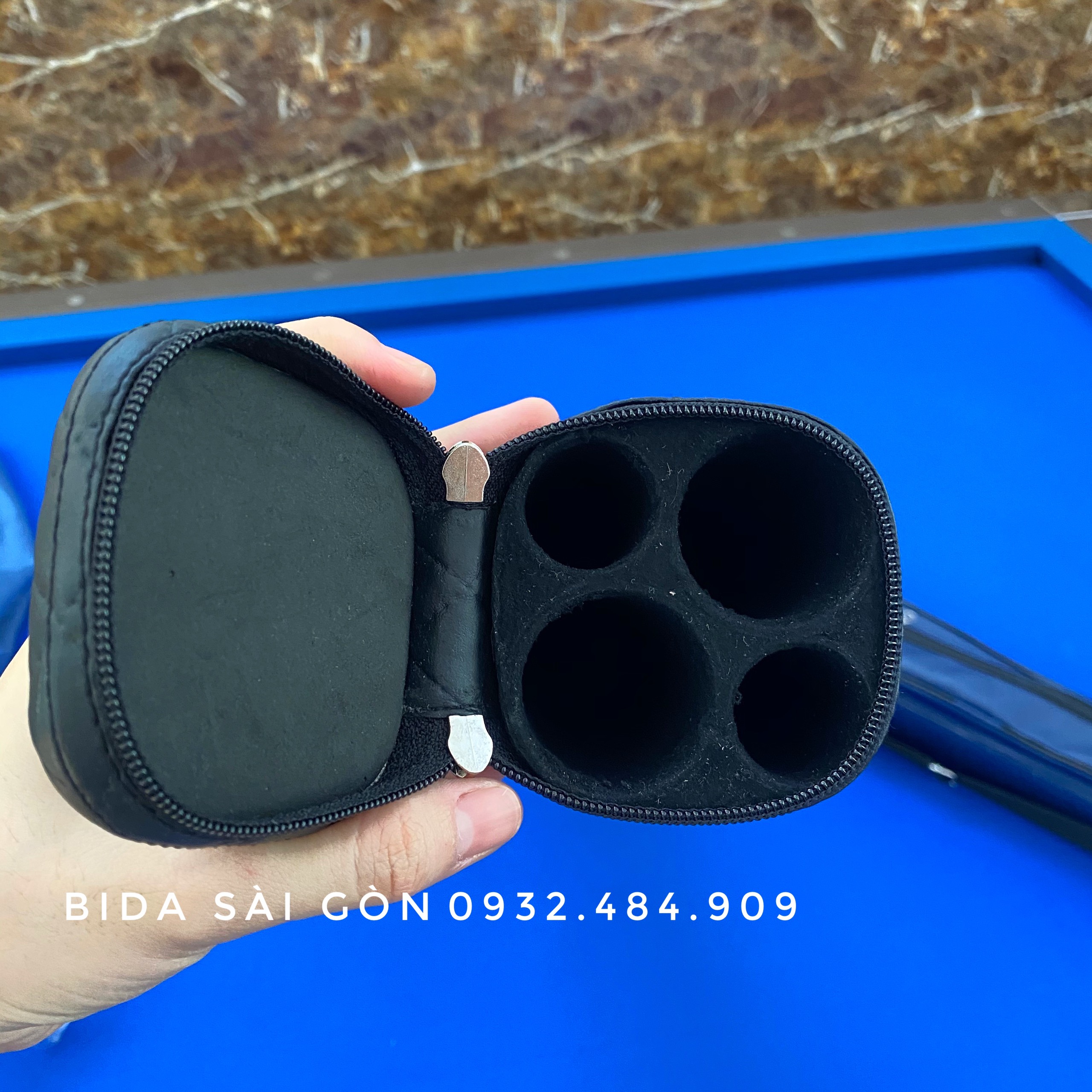 [Sale] Bao da đựng 2 cơ bida (2 ngọn x2 đuôi)