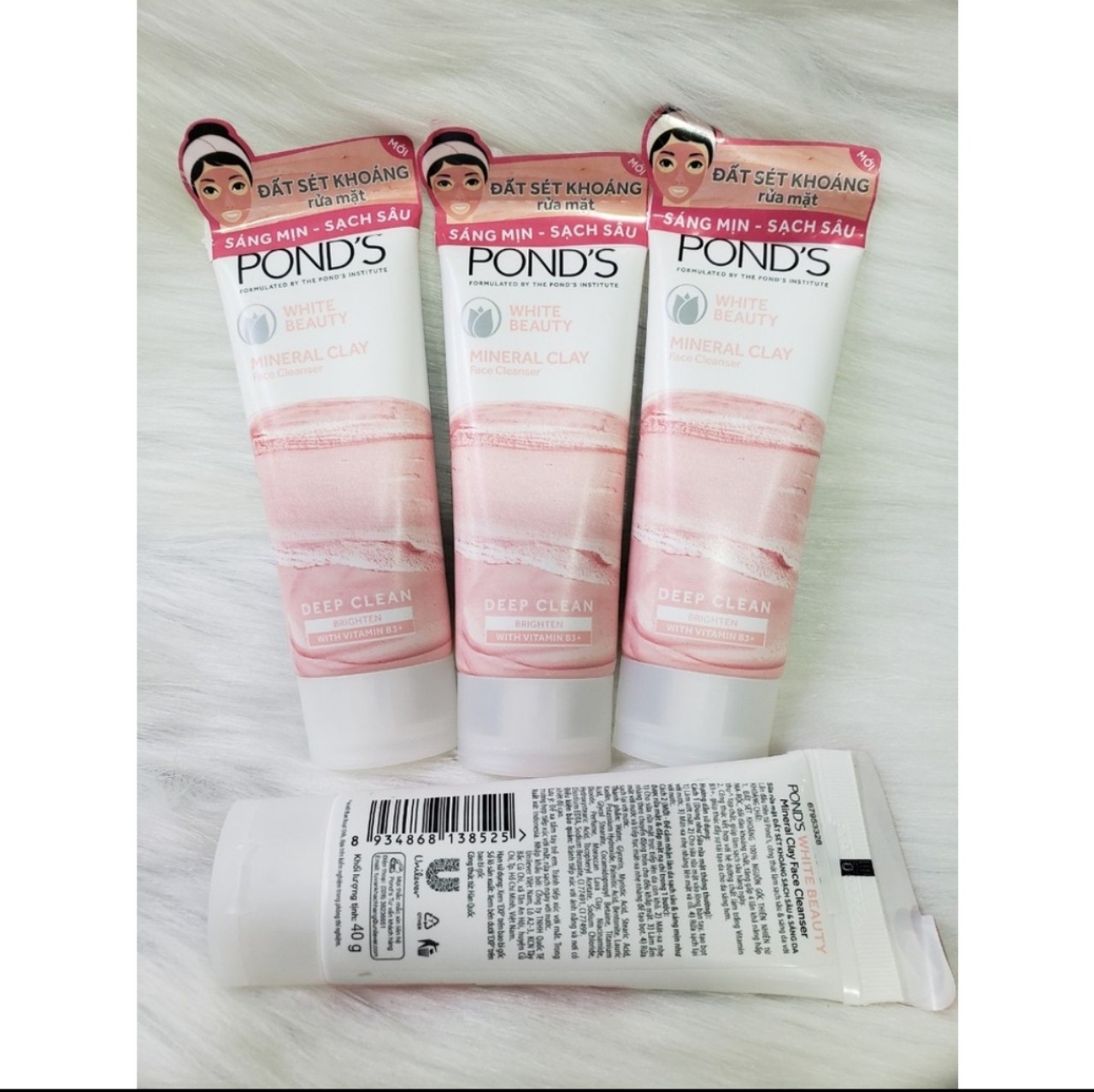 [HCM]Sữa Rửa Mặt Ponds Đất Sét Khoáng Sạch Sâu Sáng Da (40g)