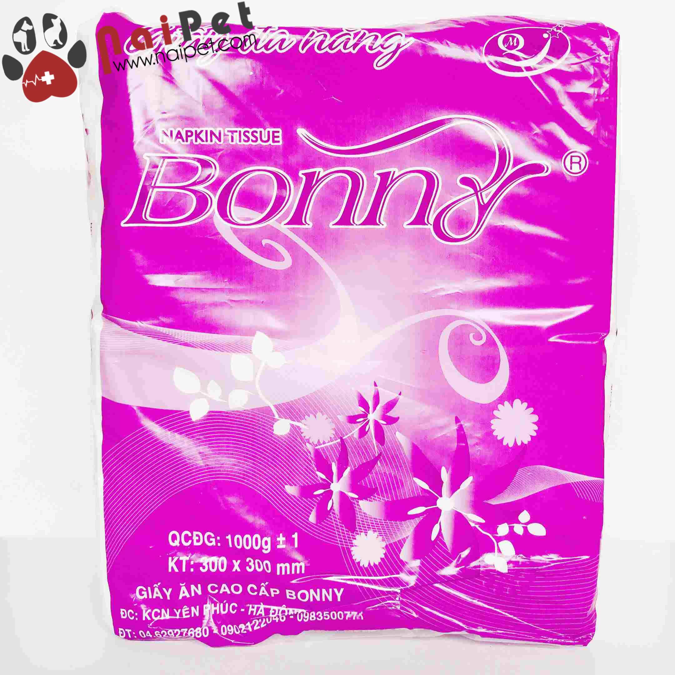 Giấy Ăn Giấy Vệ Sinh Bonny Vuông 300x300mm