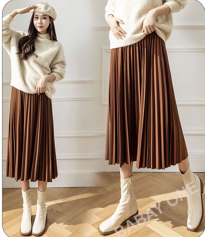 Chân Váy bầu Dáng dài thiết kế (có chun chỉnh Đủ Sz)