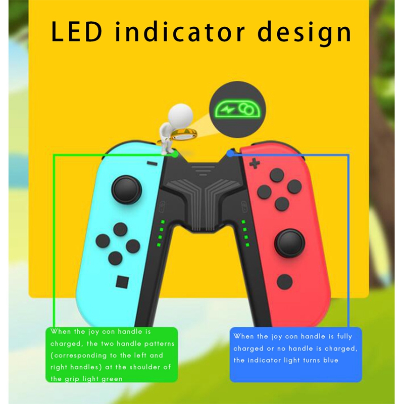 Aolion Charging Station Charger for Nintendo Switch Joycon Gaming Grip Handle Controller for Nintendo Switch JoyCon Stand Holder