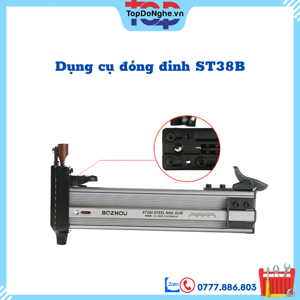 Dụng cụ hỗ trợ đóng đinh bê tông tự động st25 - st38 - st38b búa đóng đinh tiện lợi cho kỹ thuật