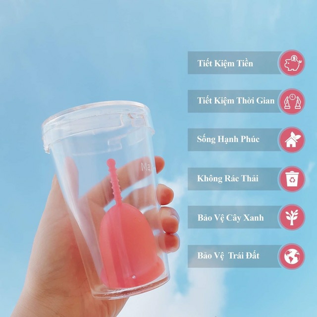 (Giá Hủy Diệt) Cốc Nguyệt San Sibell Cup Size L (Tặng Kèm Quà Hấp Dẫn)