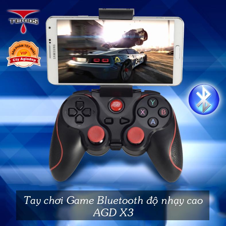 Tay chơi Game Bluetooth xịn sò (độ nhạy cao) AGD X3 dùng mọi game điện thoại, máy tính PC
