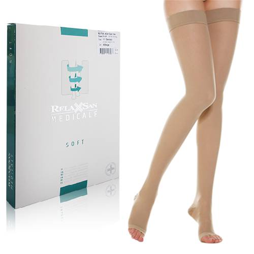 Vớ suy tĩnh mạch đùi hở ngón Class II Microfiber Soft Art.M2170A