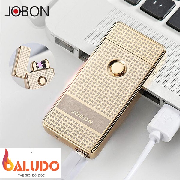 Hộp Quẹt Bật Lửa sạc điện Jobon 316C (Vàng)