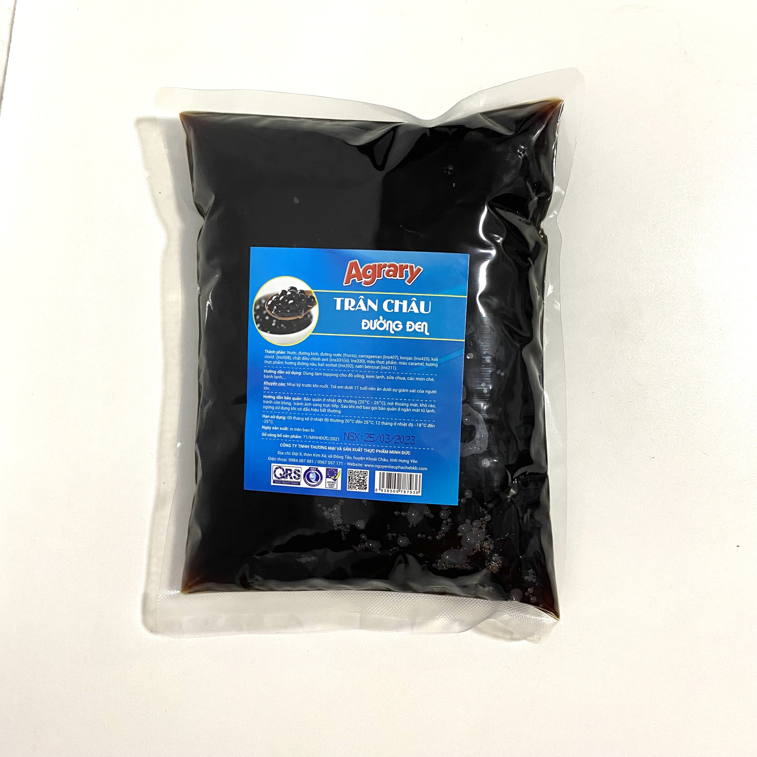 Trân châu 3Q đen/ trắng BKB túi 1kg dai giòn, thơm ngon