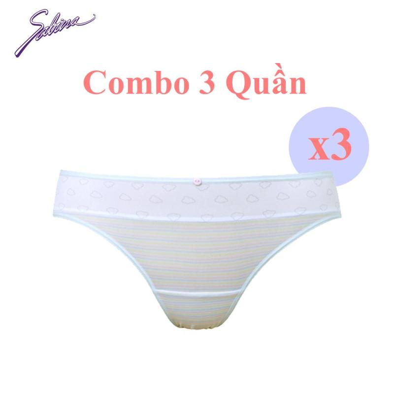 Nơi bán Set 3 Quần Lót Lưng Vừa Cạp Ngắn Viền Xanh Cool Teen By Sabina SUC319WH