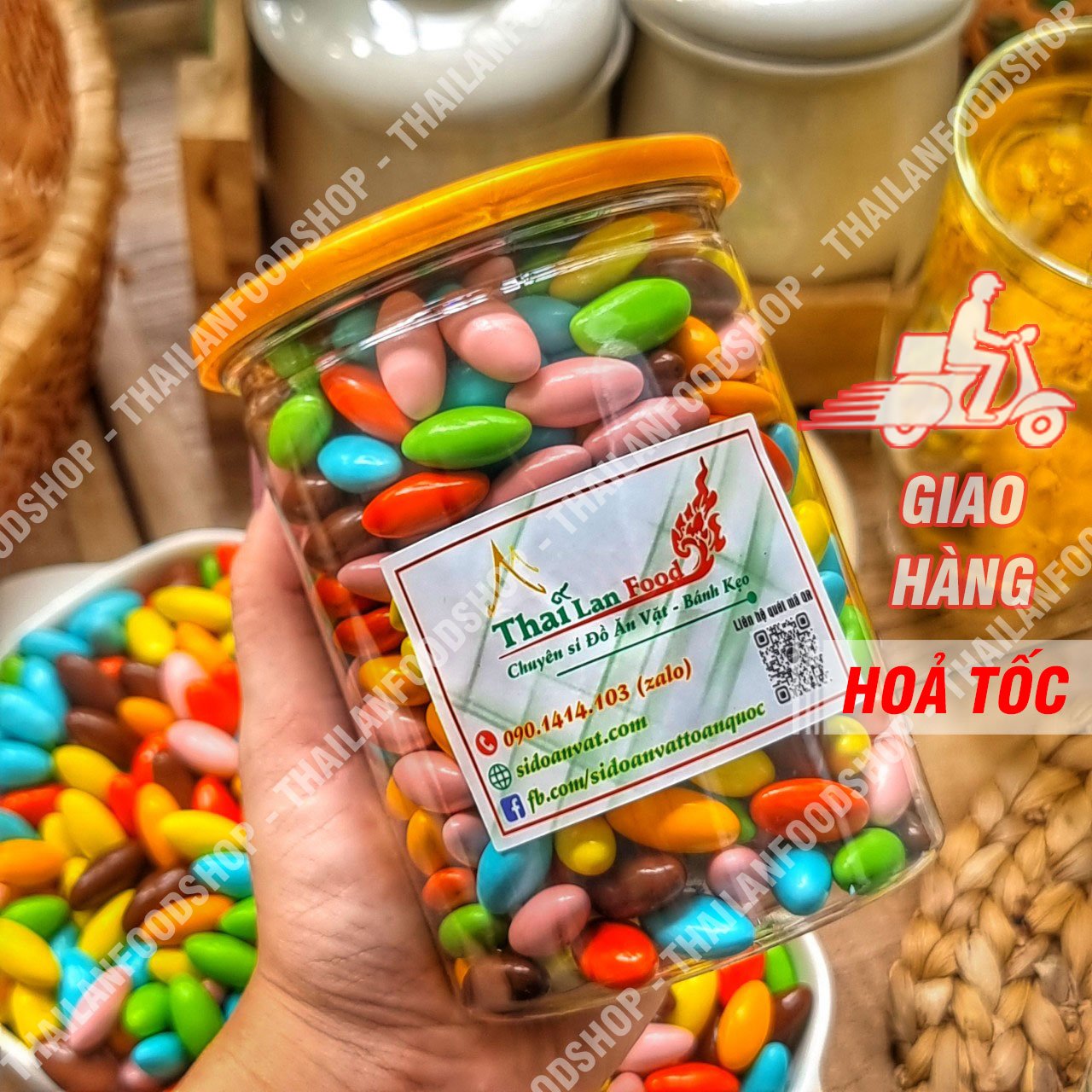 Kẹo Nhộng Socola - Lon 500Gr