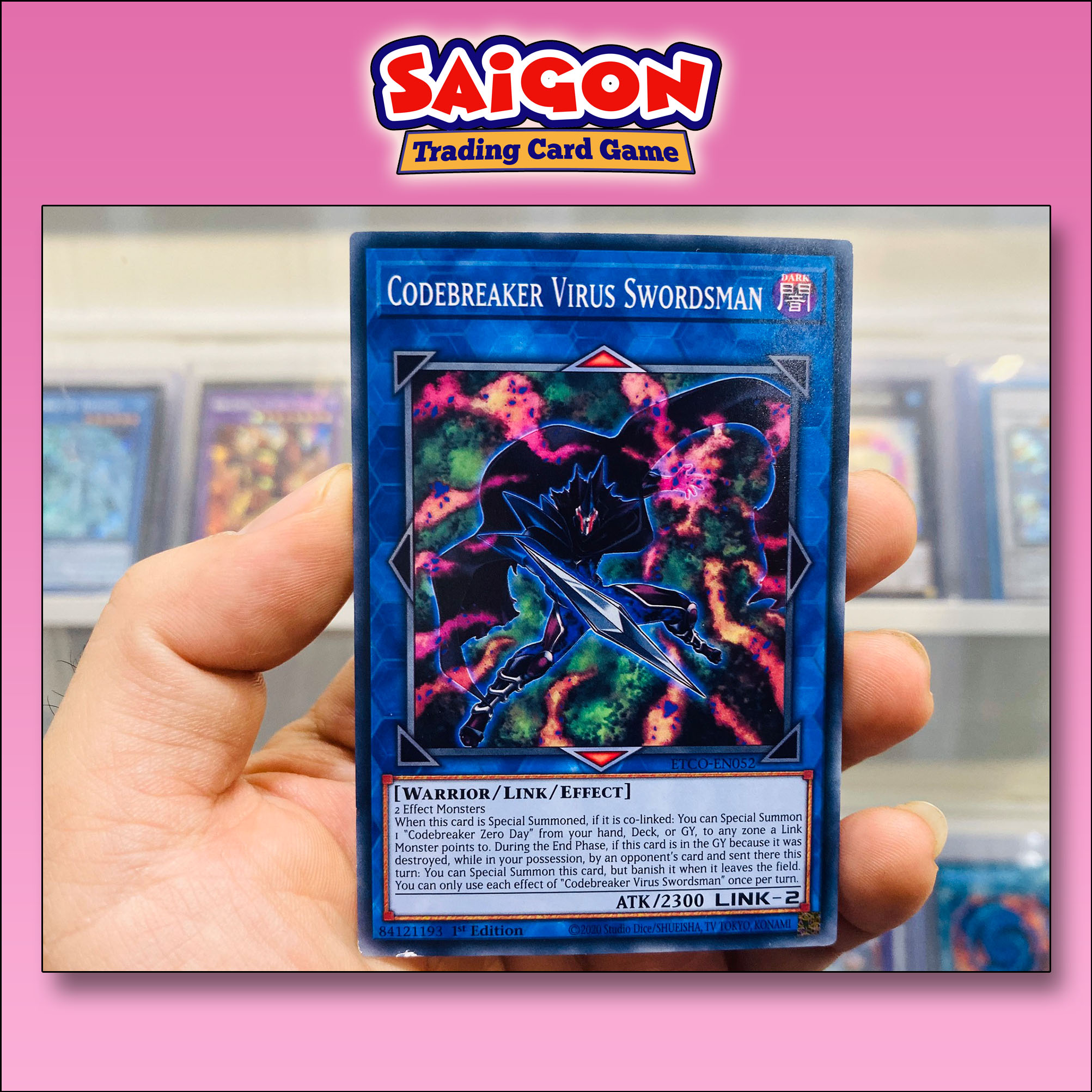 Thẻ bài yugioh mã etco-en052 - codebreaker virus swordsman - common - 1st edition