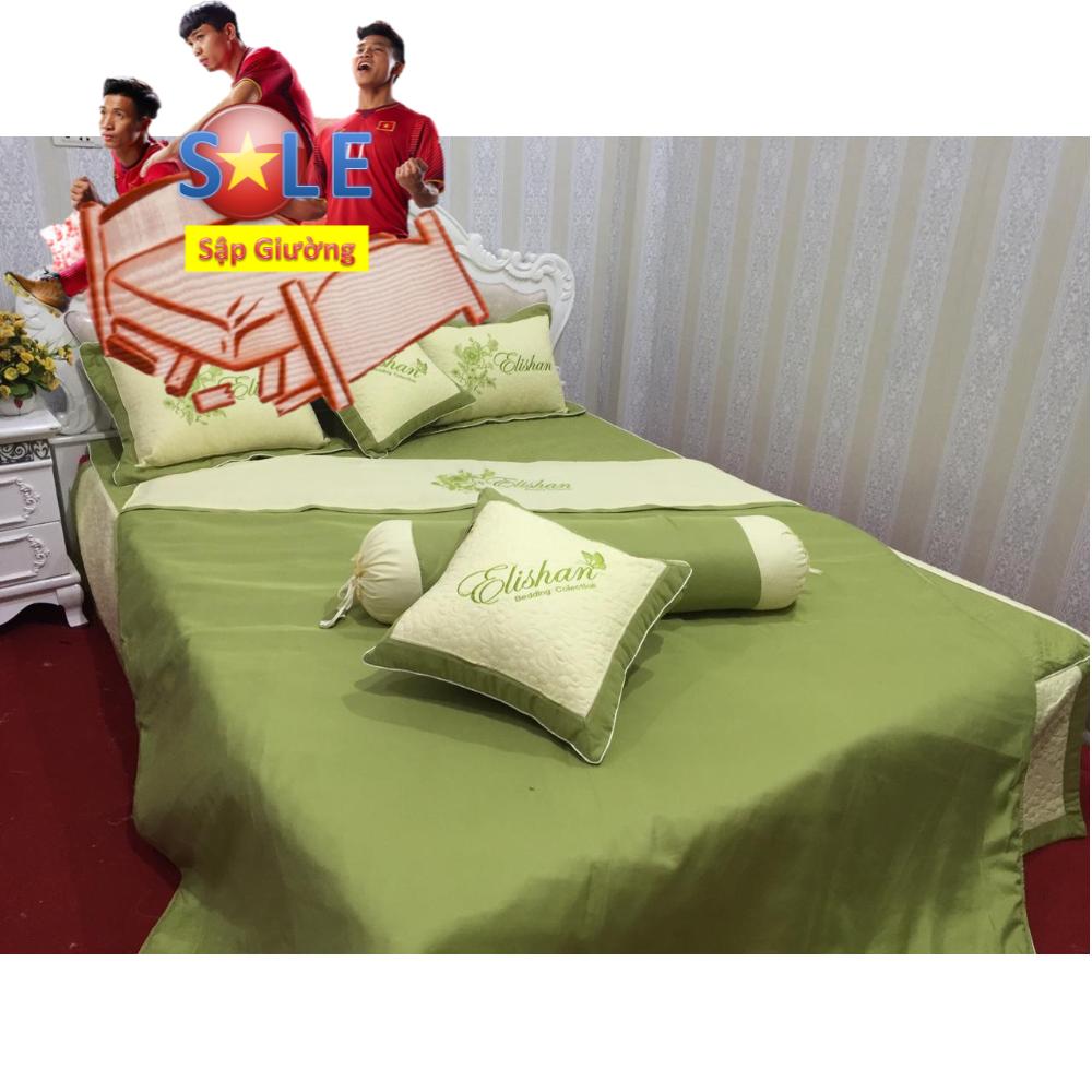 Trọn Bộ Ga Phủ Chần Bông 7 Món Elisan (Trợ Giá Đặc Biệt) (RVT)