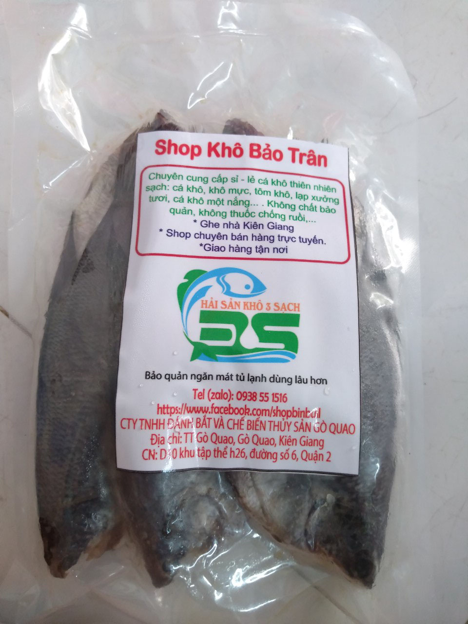 Khô cá sặc  9-10 con/kg (500g)