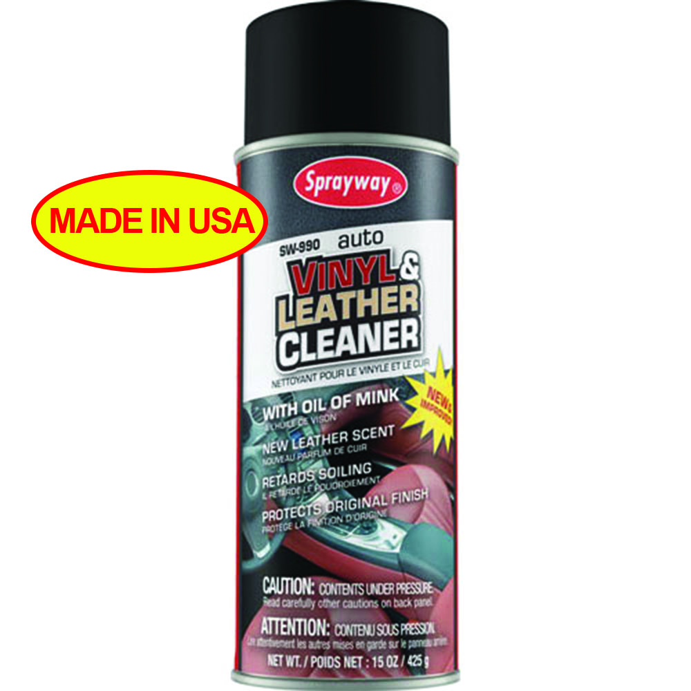 Chai Xịt Vệ Sinh Đồ Da Sprayway Vinyl Leather Cleaner Từ Mỹ (Nâu Đen)