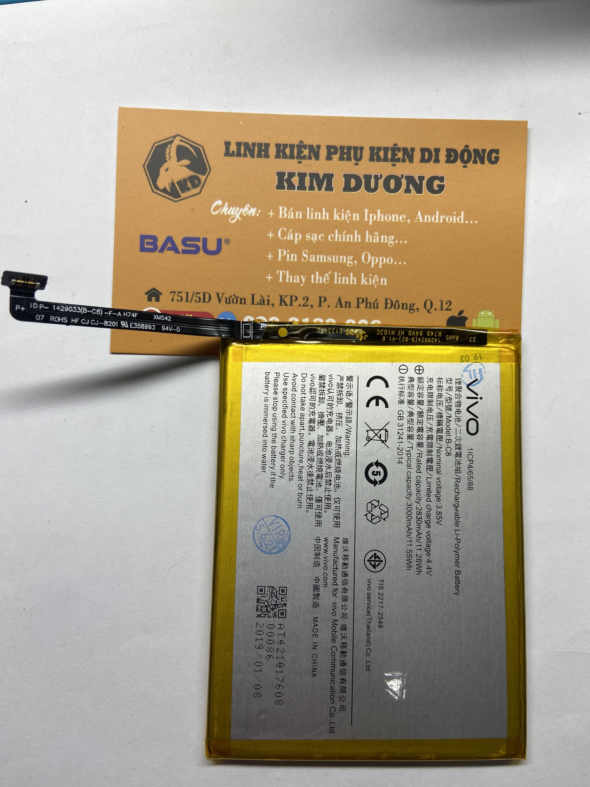 [HCM]Pin Vivo Y81 (Mã pin: B-E5/ 3260mAh)