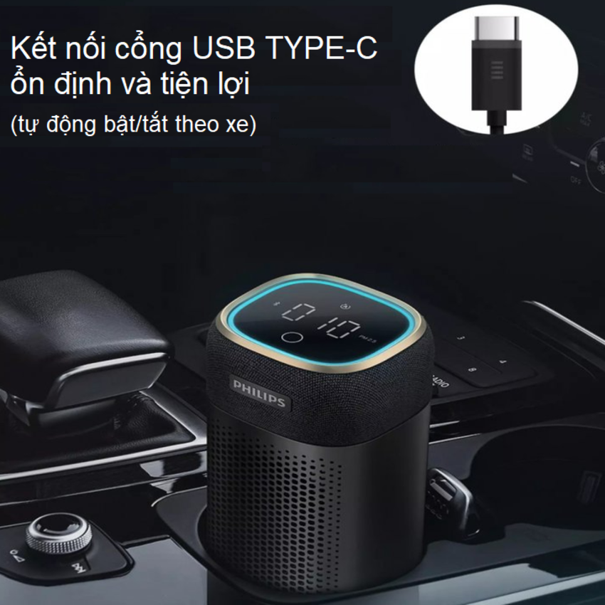Máy khử mùi và lọc không khí trong nhà và trên ô tô Philips S7601 (GP7601) - Hàng Chính Hãng