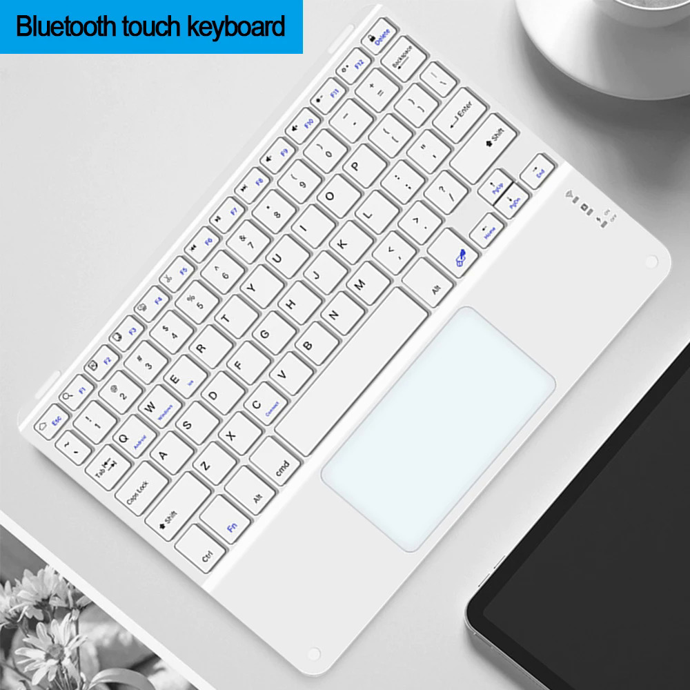Touchpad Bàn phím Bluetooth cho điện thoại thông minh PC Máy Tính Pro mini máy tính xách tay có thể sạc lại xách tay 10 inch cho IOS Android