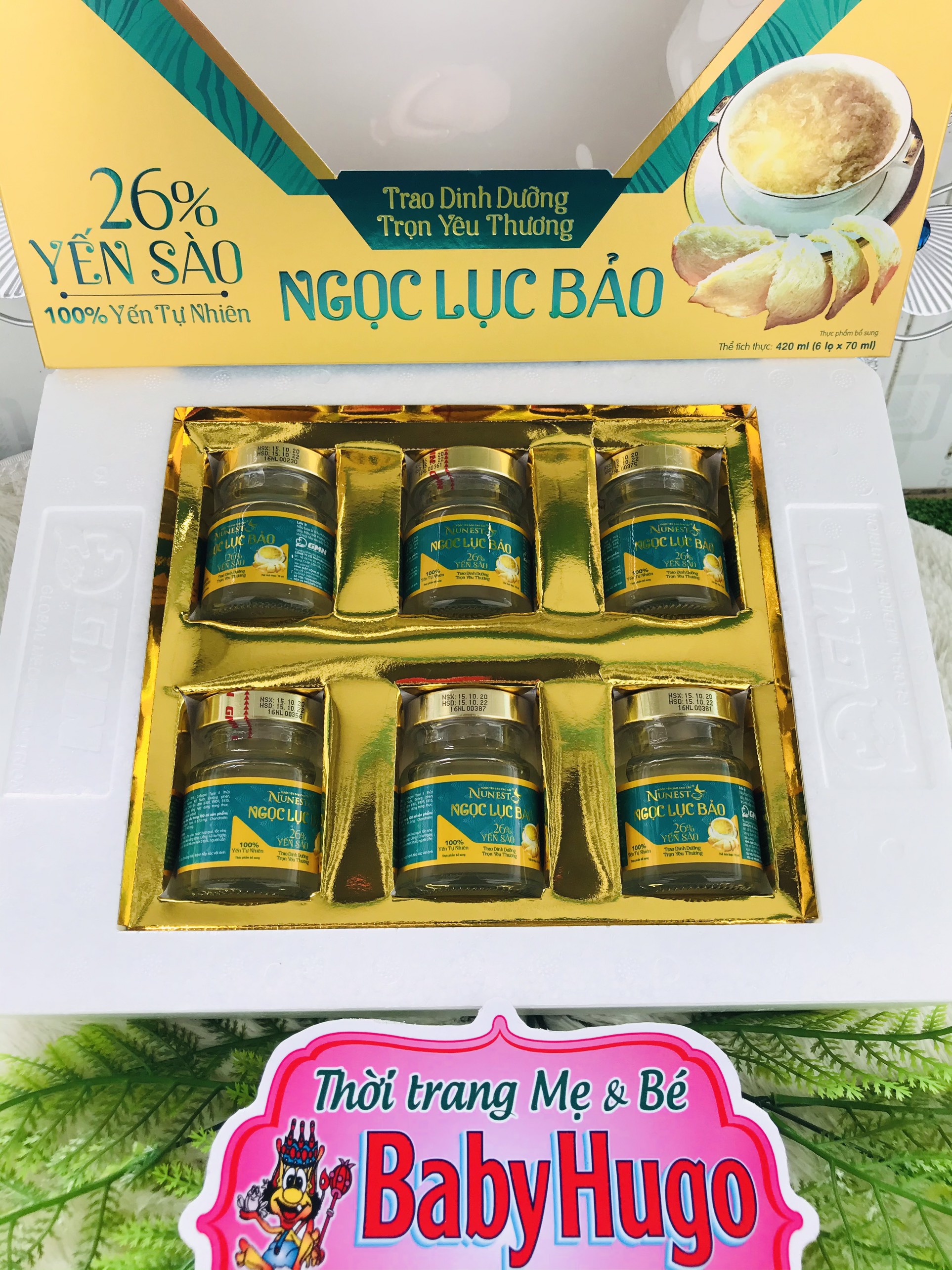 Yến sào nunest cao cấp ngọc lục bảo chiếm 26% yến sào