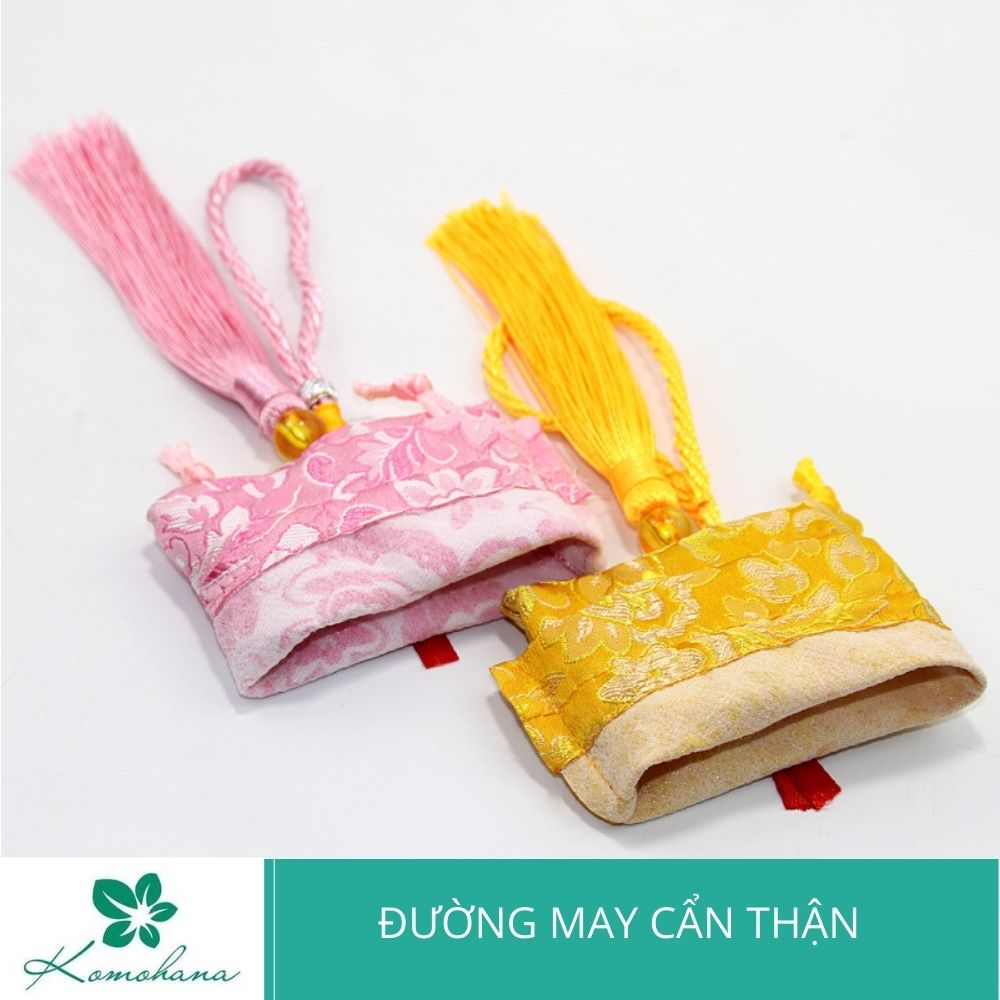 Lì xì Tết vải gấm có dây rút độc – đẹp – ấn tượng, hầu bao vải vuông túi gấm thêu cổ trang Komohana
