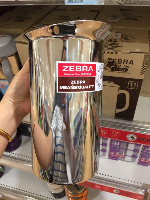 Ca nước Inox có nắp 11cm (1.9L) - 115012 Zebra Thái Lan