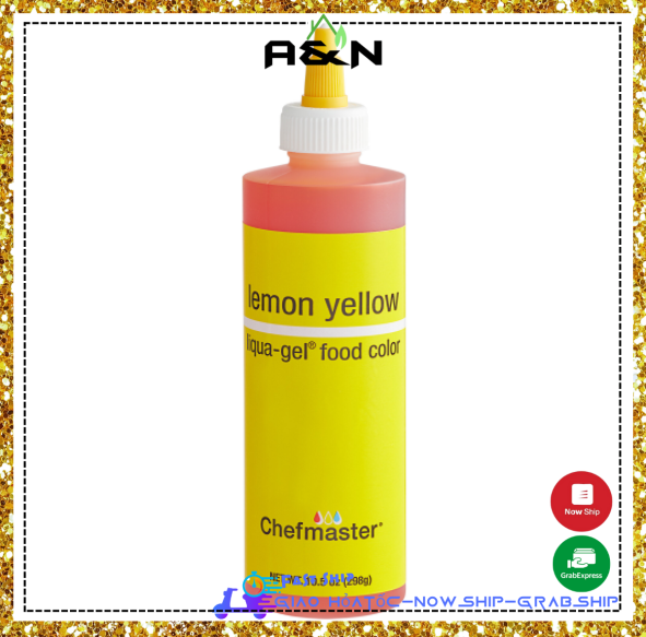 Màu thực phẩm Chefmaster liqua gel lemon yellow - 298g