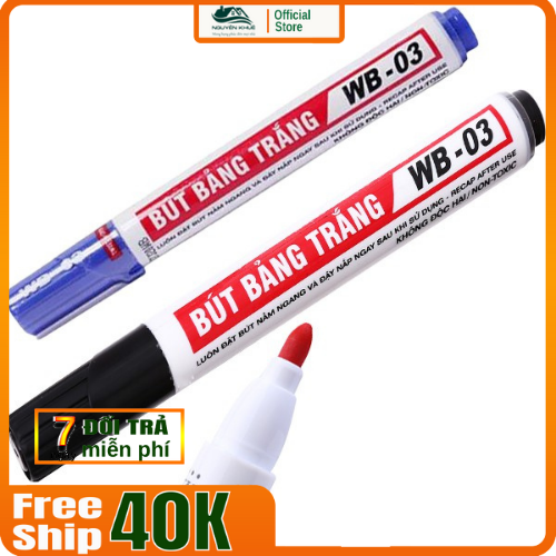 Bút viết bảng Thiên Long WB03, bút lông bảng xoá được HÀNG CHÍNH HÃNG
