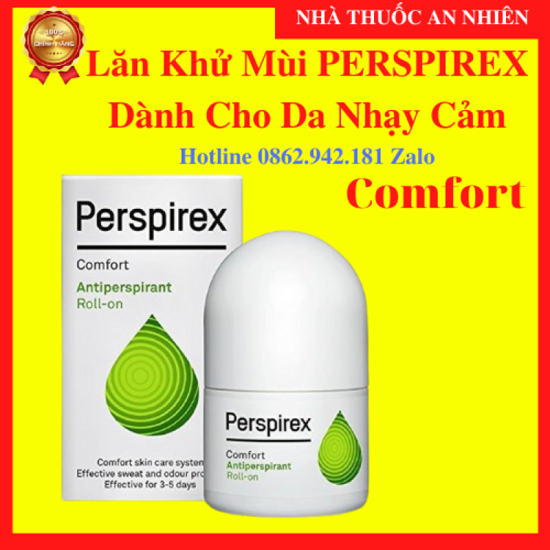 [Comfort - Da Nhạy Cảm] Lăn Khử Mùi Perspirex Comfort Roll-On Khử Mồ Hôi Cho Da Nhạy Cảm 20ml- AN