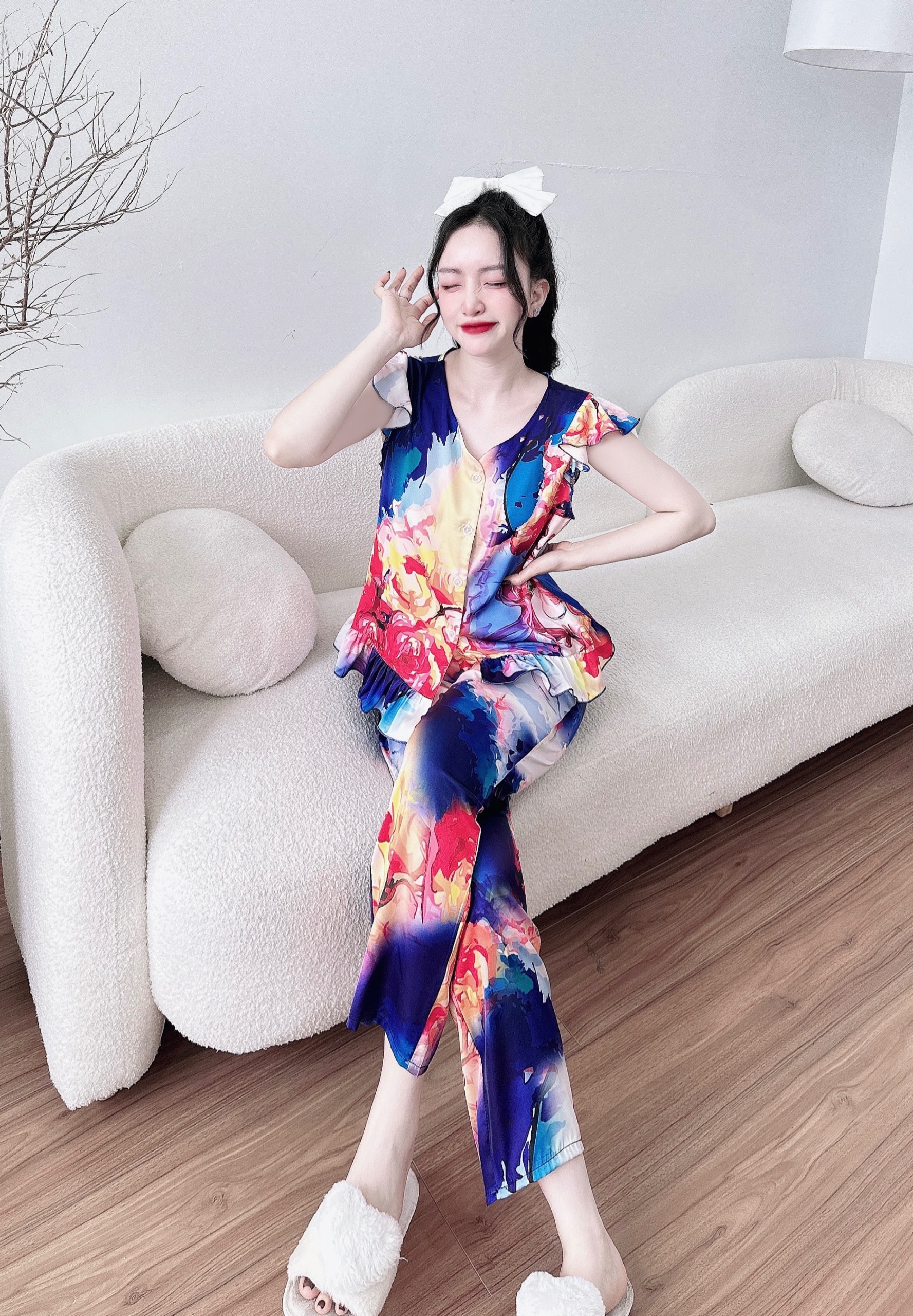 BỘ LỤA TNQD BÈO VAI THIẾT KẾ CAO CẤP
