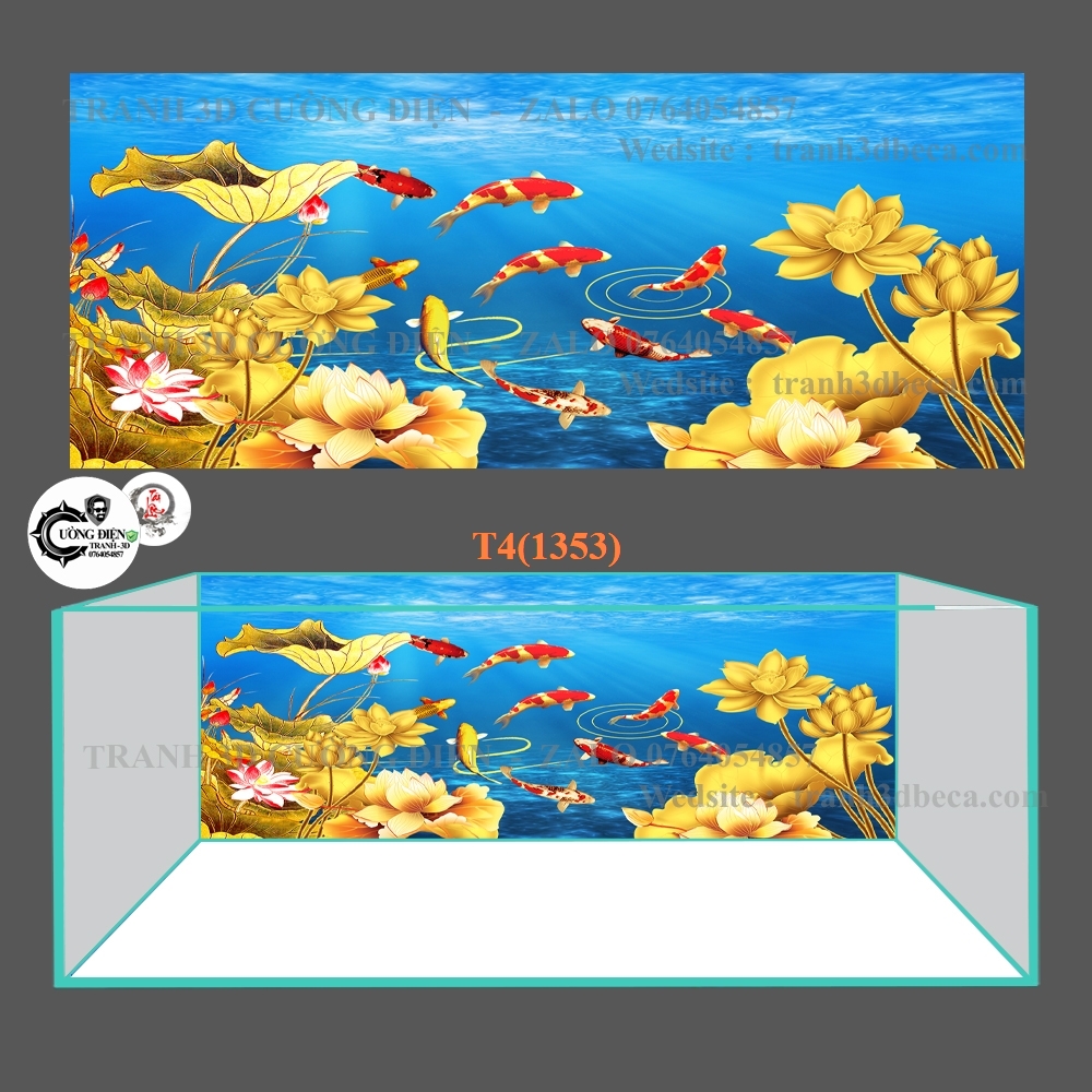 Tranh dán 3D bể cá cảnh (tranhbeca3D)