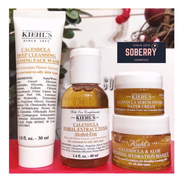 Set Duỡng Da Kiehl’s Calendula 4 Món Travelsize