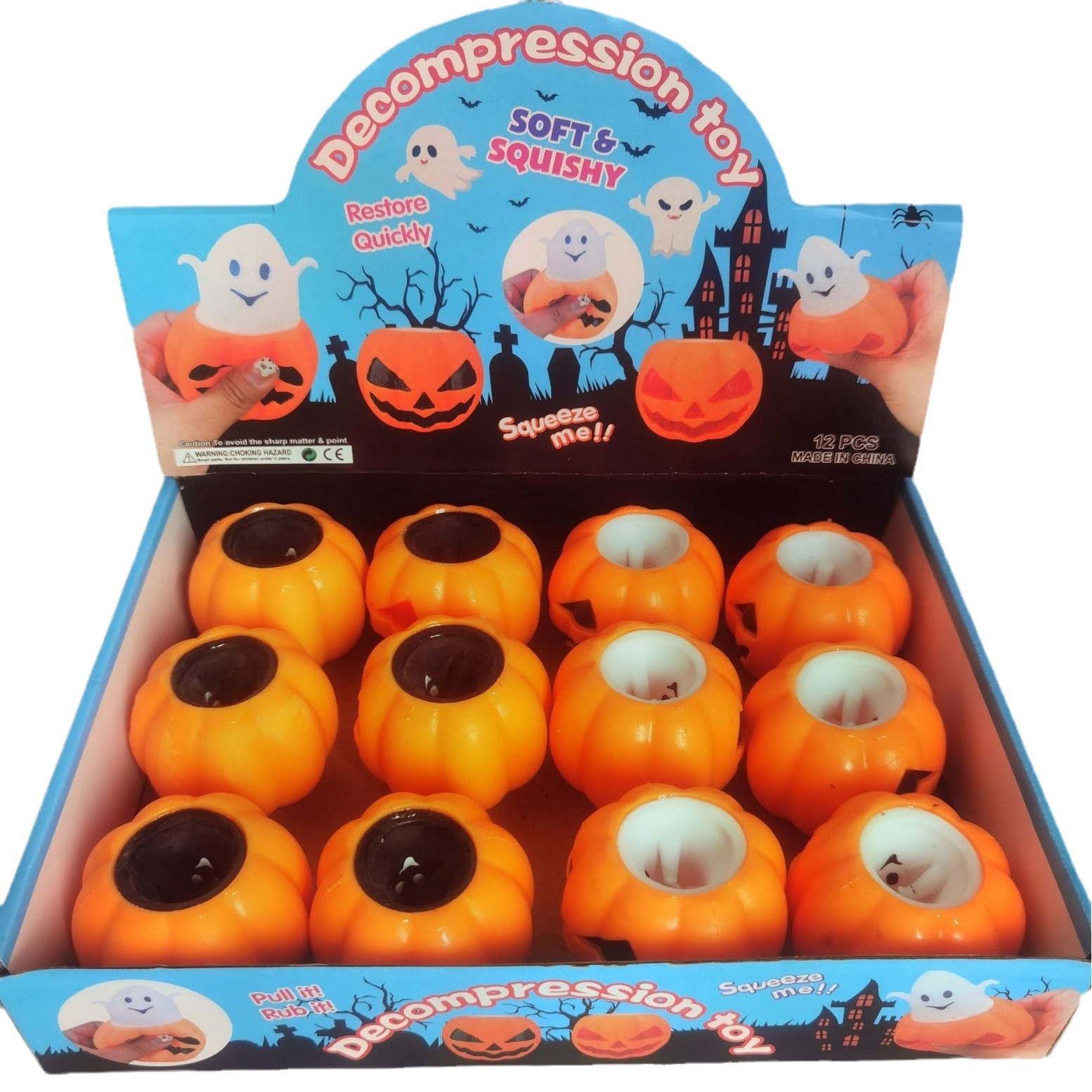 Squishy Quả bí ngô bóp Halloween | Dơi ma quái