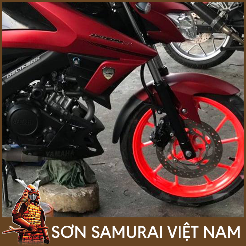 Chai sơn màu đỏ huỳnh quang 57 sơn samurai