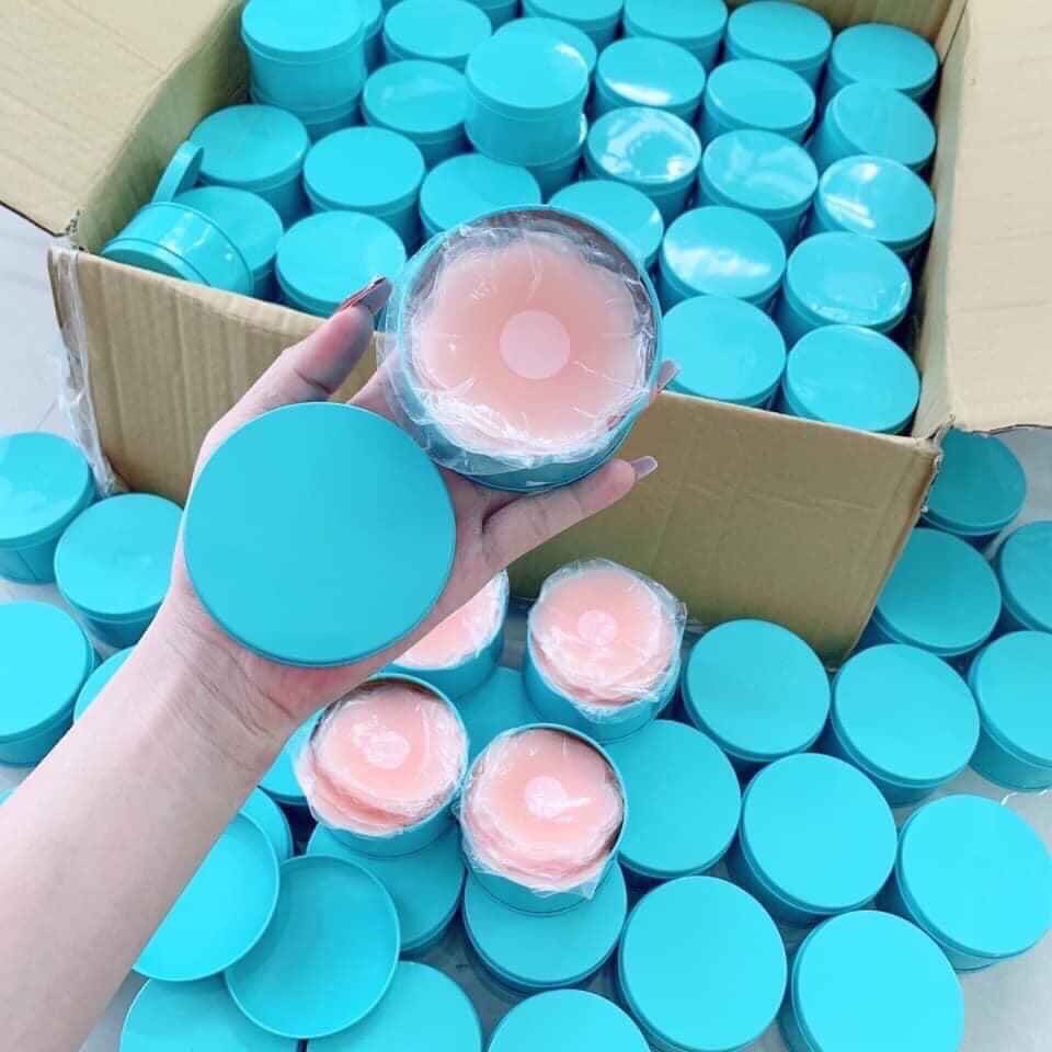 1 Cặp miếng dán ngực, dán ti silicon hoa (2 cái)
