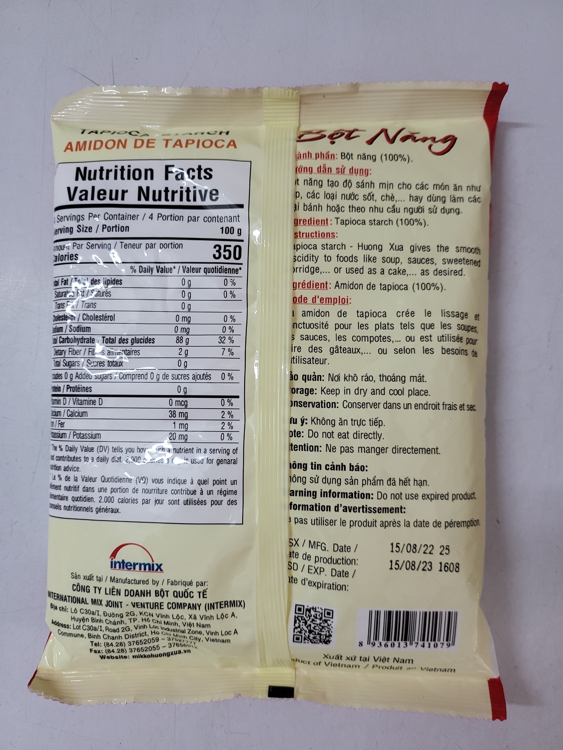 [Túi 400g] BỘT NĂNG Hương Xưa [VN] MIKKO Tapioca Starch (halal)