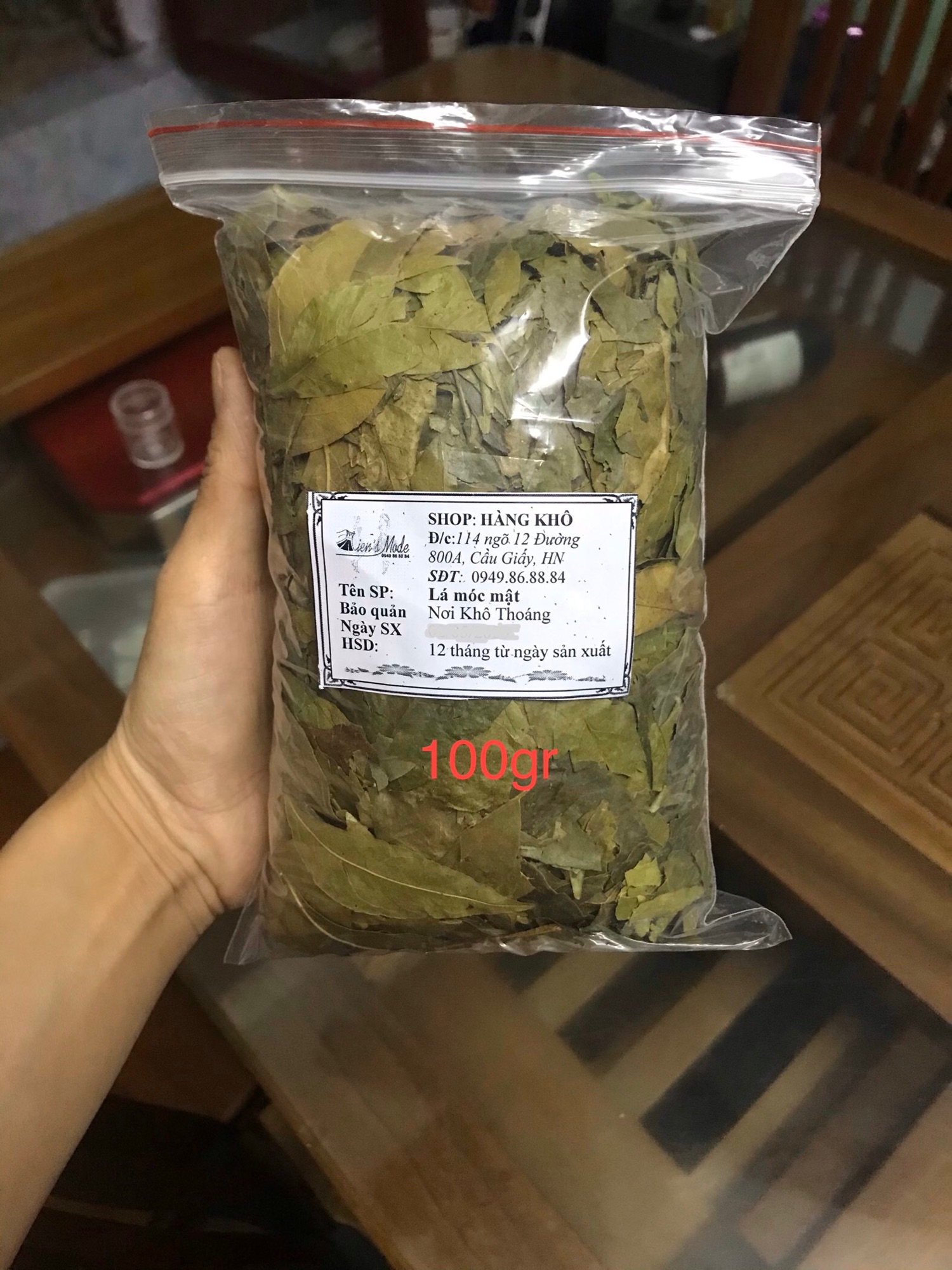 100gr Lá Móc Mật khô( lá thơm nhiều mùi)