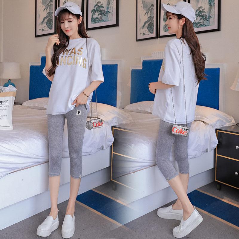 Quần legging nữ lửng thời trang thon gọn dành cho bà bầu
