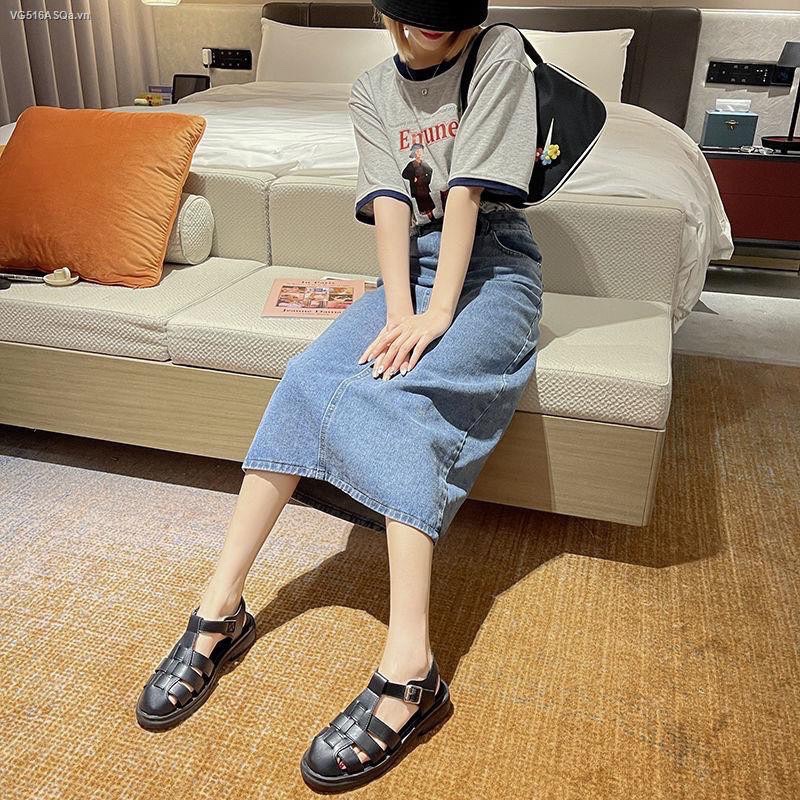 [SenXanh] Sandal rọ đan bít mũi tròn đế bệt quai cài - 2P