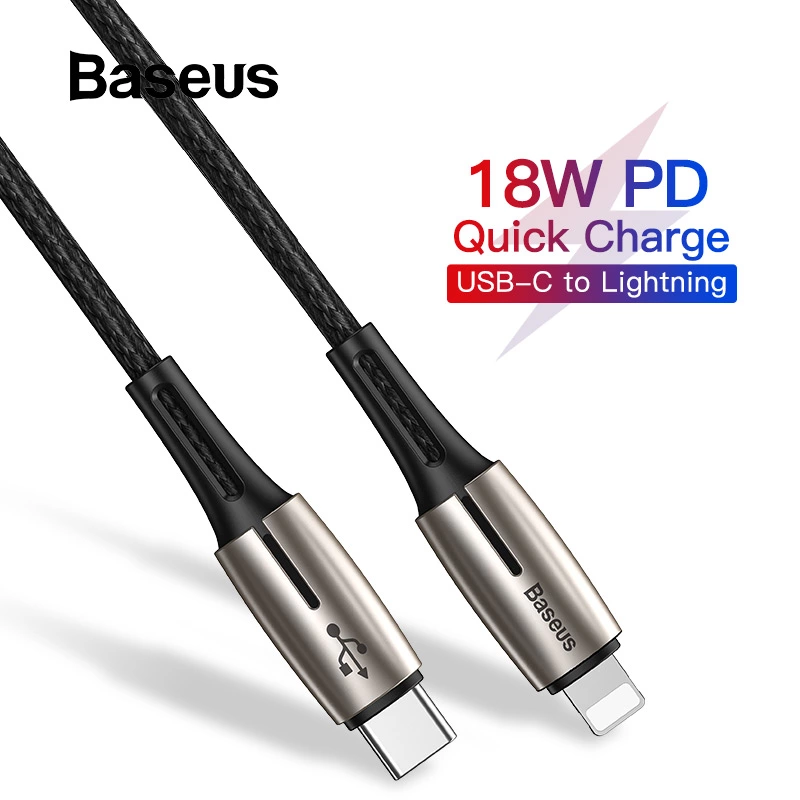 Cáp sạc nhanh dài 1.3M 18W C to Lightning Baseus Waterdrop Series PD cho iPhone/ iPad