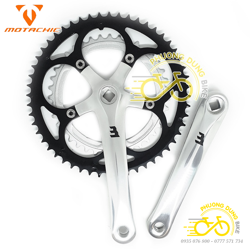 Đùi dĩa nhôm xe đạp motachie 39-52t