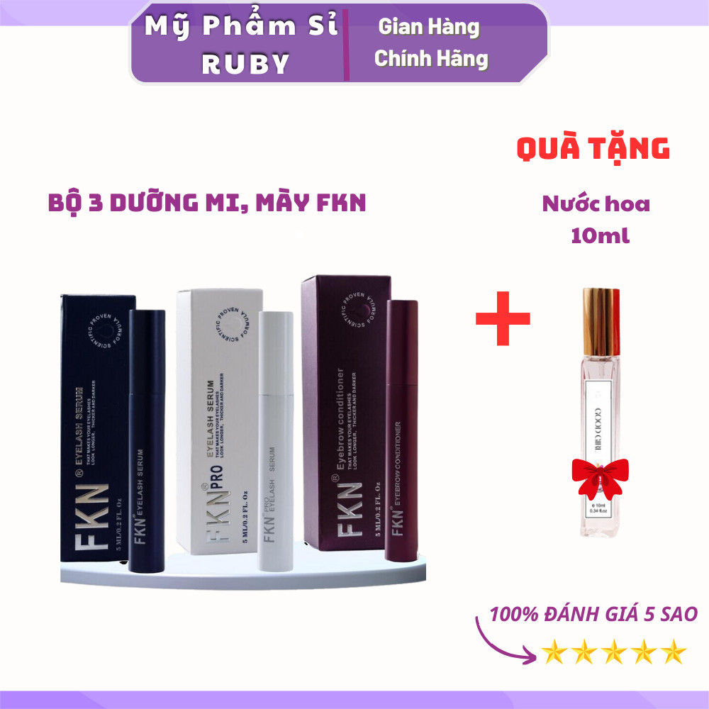 Combo bộ 3 dưỡng mi mày KFN+ Tặng nước hoa
