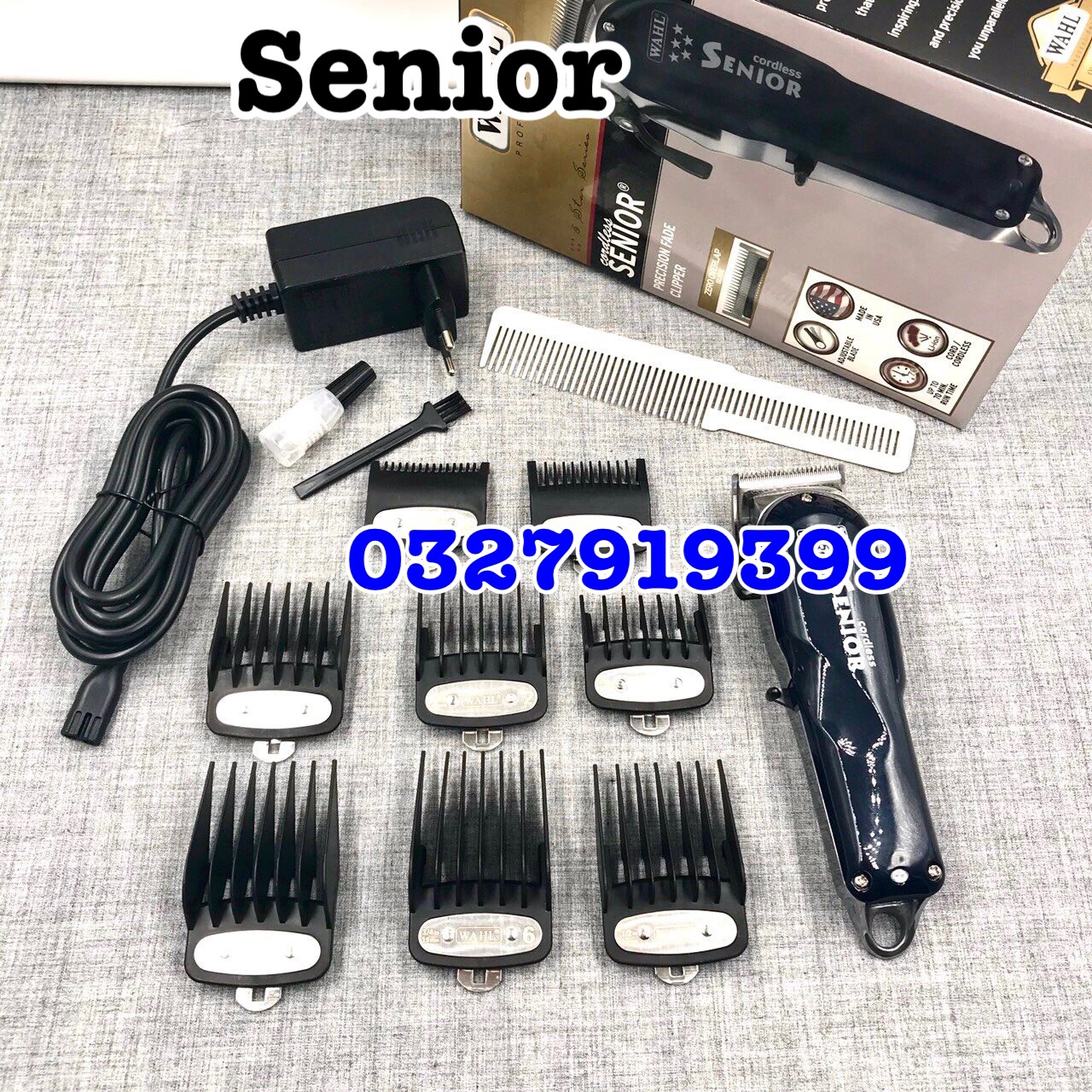 Tông đơ cắt tóc cao cấp WAHLL Senior 8 - cữ gá thép ( lưỡi kép )