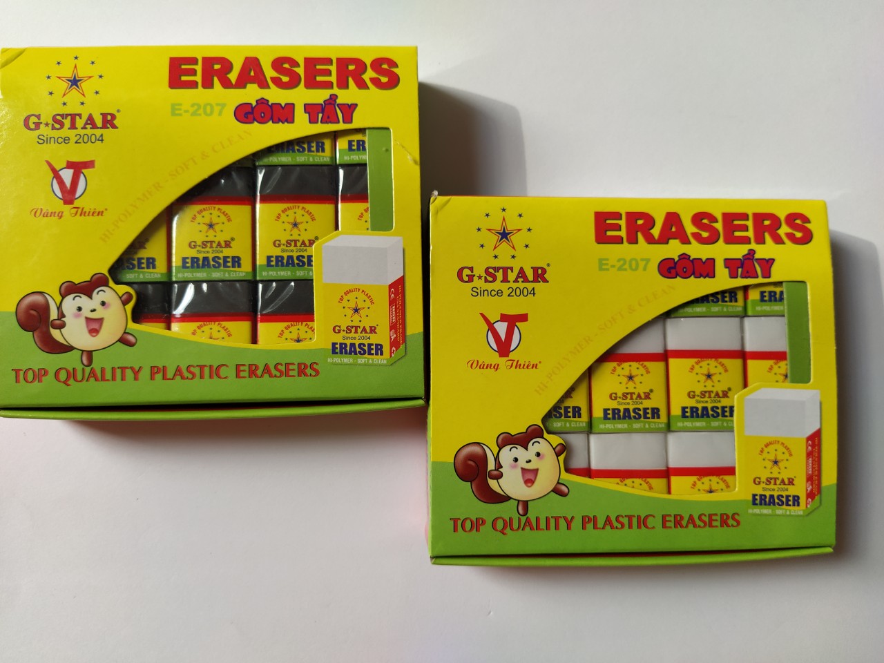 Gôm GTAR 207- Trắng + Đen (Combo 10 viên 2 màu)