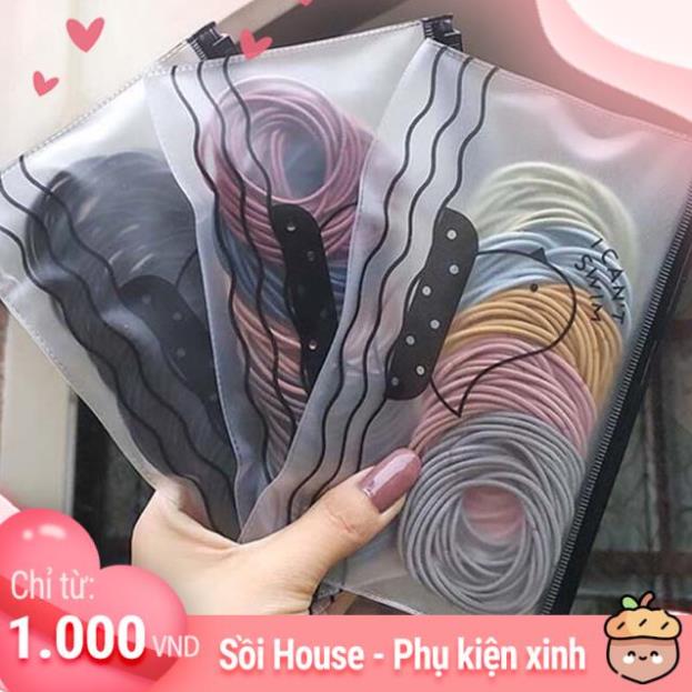 Túi 100 dây buộc tóc rẻ vô địch