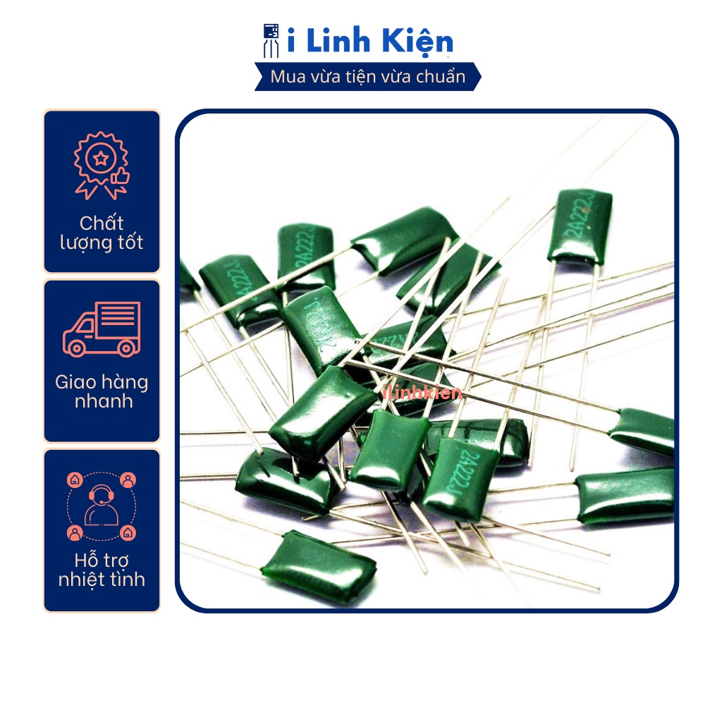 Tụ mica 0.68nF - 220nF 2A 100V ( túi 10 chiếc )
