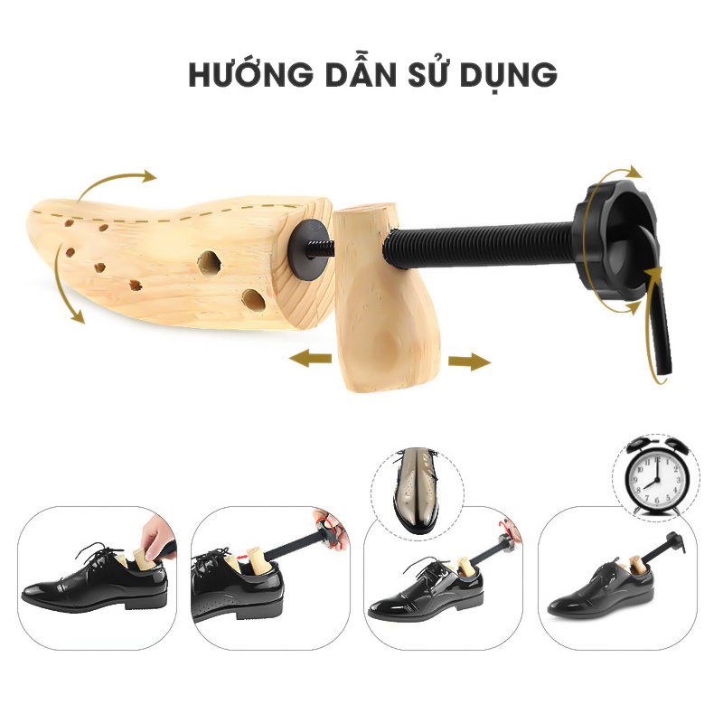 Shoe Tree Stretcher - Cây Kích Size Giày Nam New ( Sử Dụng Phù Hợp Cho Cả Bên Trái Và Phải Của Giầy)