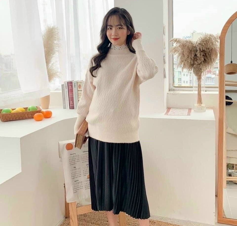 Chân váy bầu công sở thiết kế siêu sang☘️chất umi cực đẹp, mát, mềm, mịn ko xổ lông (43-70kg)