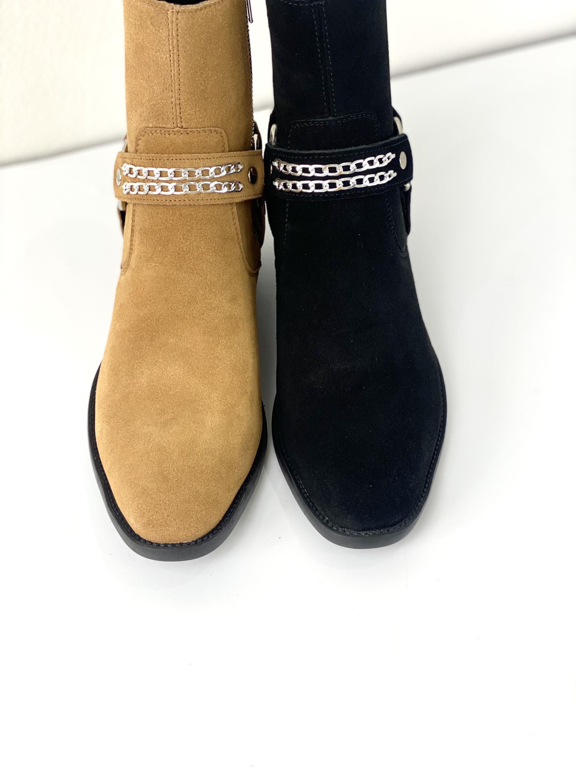 [2 Màu] Harness boots da lộn quai xichs
